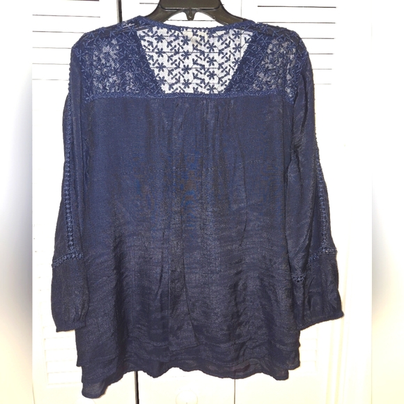 Style & Co Women's XL 3/4 Sleeve Embroidered Lace Top - Picture 11 of 16